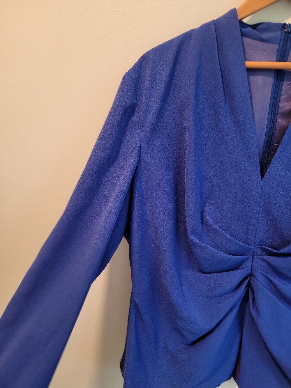 Vibrant Royal Blue Twist Front Blouse